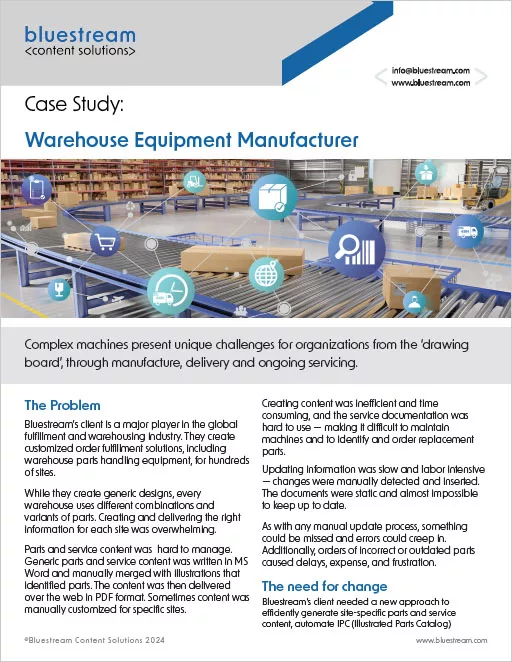 Case Study Cover Warehouse Equipment Manufacturer